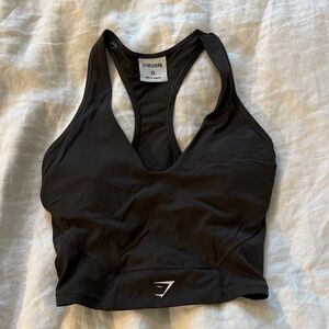 Gymshark Low Cut Olive Green Tank Top